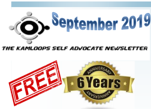 The Kamloops Self Advocates Newsletter September,2019 Edition