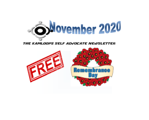 The Kamloops Self Advocates Newsletter November 2020 Edition